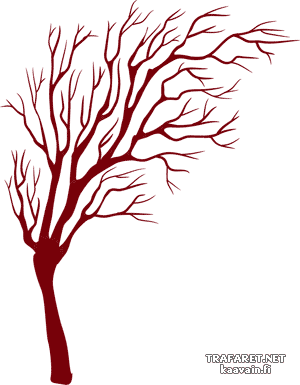 Herbstlicher Baum - Schablone für die Dekoration