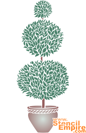 Lorbeerbaum 1 - Schablone für die Dekoration