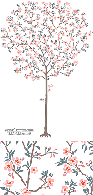 Kirschbaum - Schablone für die Dekoration