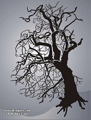 Winterbaum - Schablone für die Dekoration