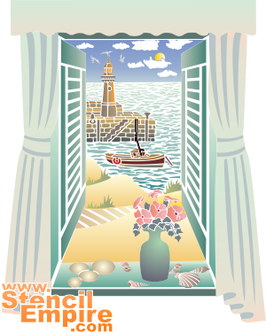 Meerblick (Schablonen mit Illusionen der Meer)