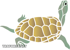 Schildkröte 04 - Schablone für die Dekoration