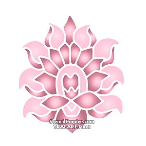 Lotusblüte A - Schablone für die Dekoration