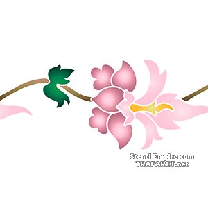 Orientalische Blume - Schablone für die Dekoration