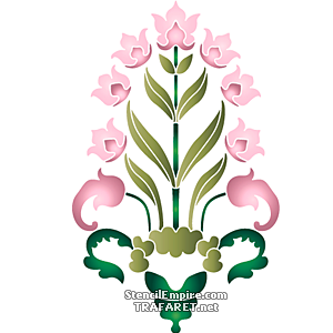 Orientalischer Tulpenstrauß - Schablone für die Dekoration