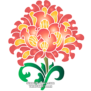 Eine Blume für den Geliebten - Schablone für die Dekoration