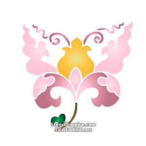 Chinesische Blume 2 - Schablone für die Dekoration