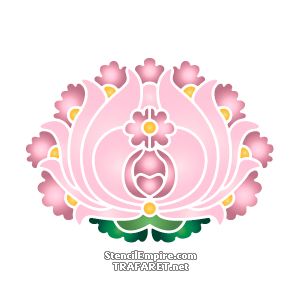 Chinesische Blume 3 - Schablone für die Dekoration