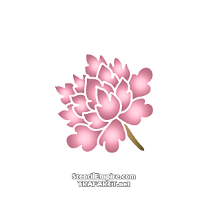 Chinesische Blume 4 - Schablone für die Dekoration