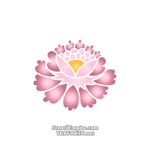 Chinesische Blume 6 - Schablone für die Dekoration