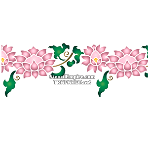Chrysanthemenzweig B - Schablone für die Dekoration