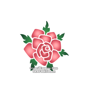 Rose 1A - Schablone für die Dekoration