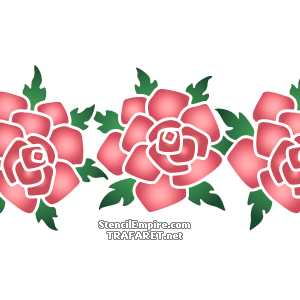 Rose 1B - Schablone für die Dekoration