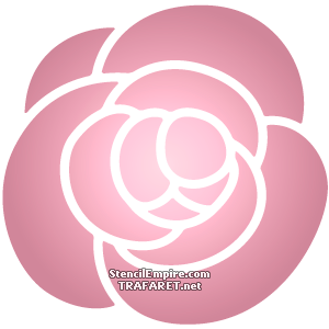 Kleine Rose 65 - Schablone für die Dekoration