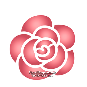 Kleine Rose 66 - Schablone für die Dekoration