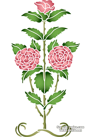 Große Rose - Schablone für die Dekoration