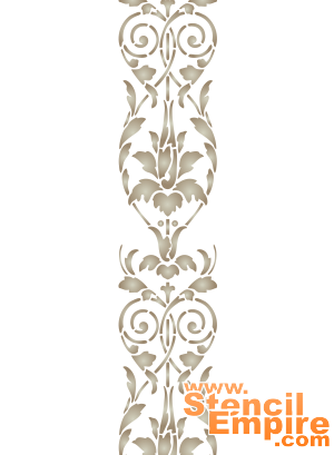 Bordürenmuster im viktorianischen Stil 2 - Schablone für die Dekoration