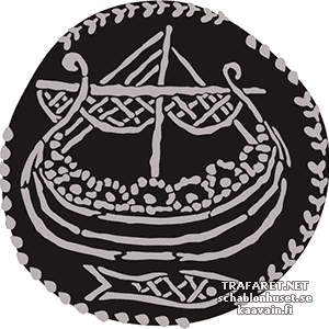 Wikingische Münze - Schablone für die Dekoration