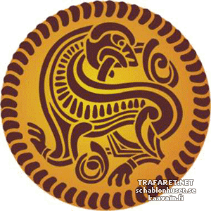 Wikingische Münze 2 - Schablone für die Dekoration