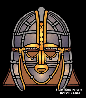 Der angelsächsischen Helm - Schablone für die Dekoration