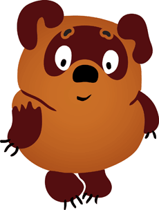 Überraschener Bär - Schablone für die Dekoration