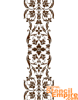 Große Bordüre im Stil der Renaissance - Schablone für die Dekoration