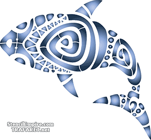 Seltsamer Hai 1 - Schablone für die Dekoration