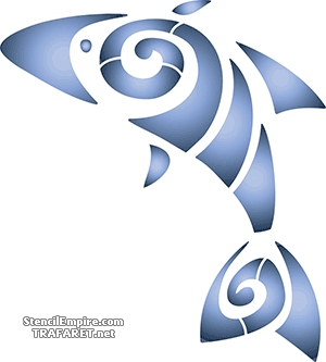 Seltsamer Hai 3 - Schablone für die Dekoration