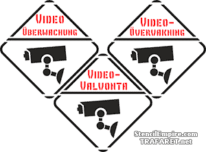 Videoüberwachung 2 - Schablone für die Dekoration