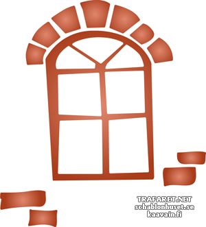 Altes Fenster - Schablone für die Dekoration