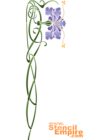 Blaue Gartennelke (Große Schablonen)