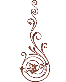 Spiralblume - Schablone für die Dekoration