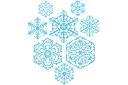 Acht Schneeflöckchen III - schablonen auf das thema der winter