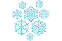 Acht Schneeflöckchen II - schablonen auf das thema der winter