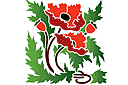 Blühenden Mohnblumen - schablonen für blumen zeichnen Blühenden Mohnblumen - schablonen für blumen zeichnen