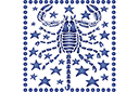 Skorpion der Jugendstil - schablonen mit tierkreiszeichen und horoskop