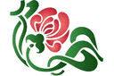Blume der Jugendstil 34 - schablonen im jugendstil