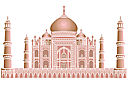 Tadsch Mahal - schablonen von gebäuden und architektur