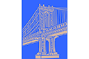 Manhattan Bridge - schablonen von gebäuden und architektur Manhattan Bridge - schablonen von gebäuden und architektur