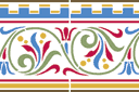 Mittelalterliche Bordüre 08 - schablonen für bordüre im klassischen stil