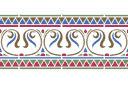 Bordürenmuster 09a - schablonen für bordüre im klassischen stil