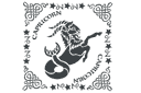 Steinbock in den Rahmen - schablonen mit tierkreiszeichen und horoskop