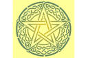 Keltisches Pentagramm 94 - schablonen im keltischen stil