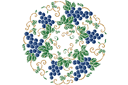 Kreisförmiges Motiv mit Weintraube - schablonen mit östlich motiven