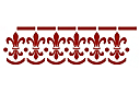 Bordürenmotiv mit heraldische Lilien - klassische schablonen Bordürenmotiv mit heraldische Lilien - klassische schablonen