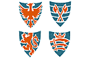 Schilde und Familienwappen - klassische schablonen Schilde und Familienwappen - klassische schablonen