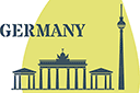 Deutschland - Sehenswürdigkeiten der Welt - schablonen von gebäuden und architektur