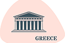 Griechenland - Sehenswürdigkeiten der Welt - schablonen von gebäuden und architektur