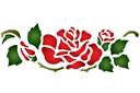 Röschen und Blättern 36 - schablonen für rosen zeichnen