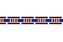 Einfache Bordürenmotiv 2 - schablonen im ägyptischen stil